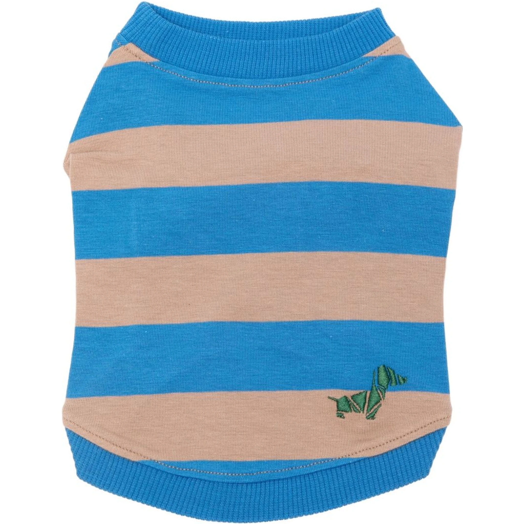 striped embroidered pet t-shirt