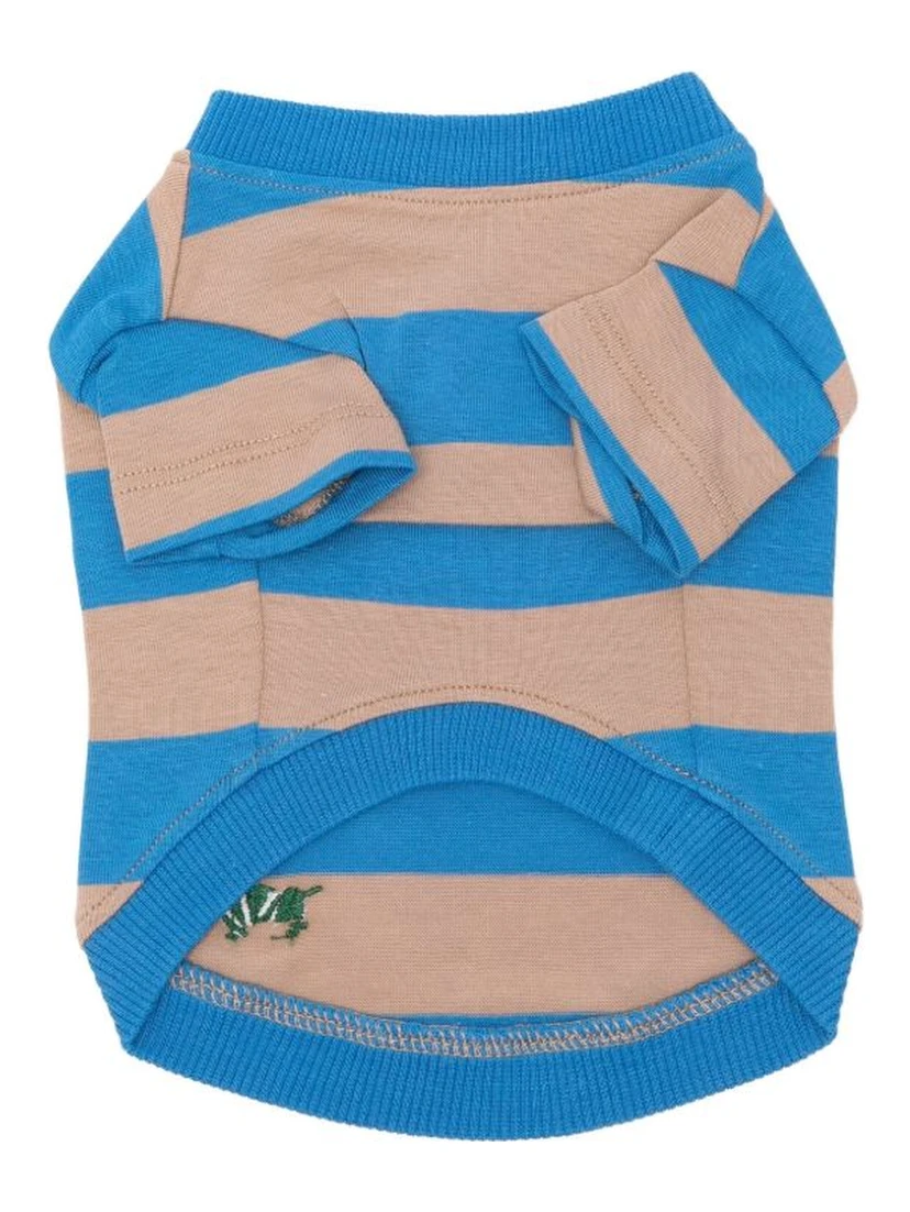 striped embroidered pet t-shirt