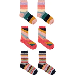 Swirl-pattern socks (pack of three)