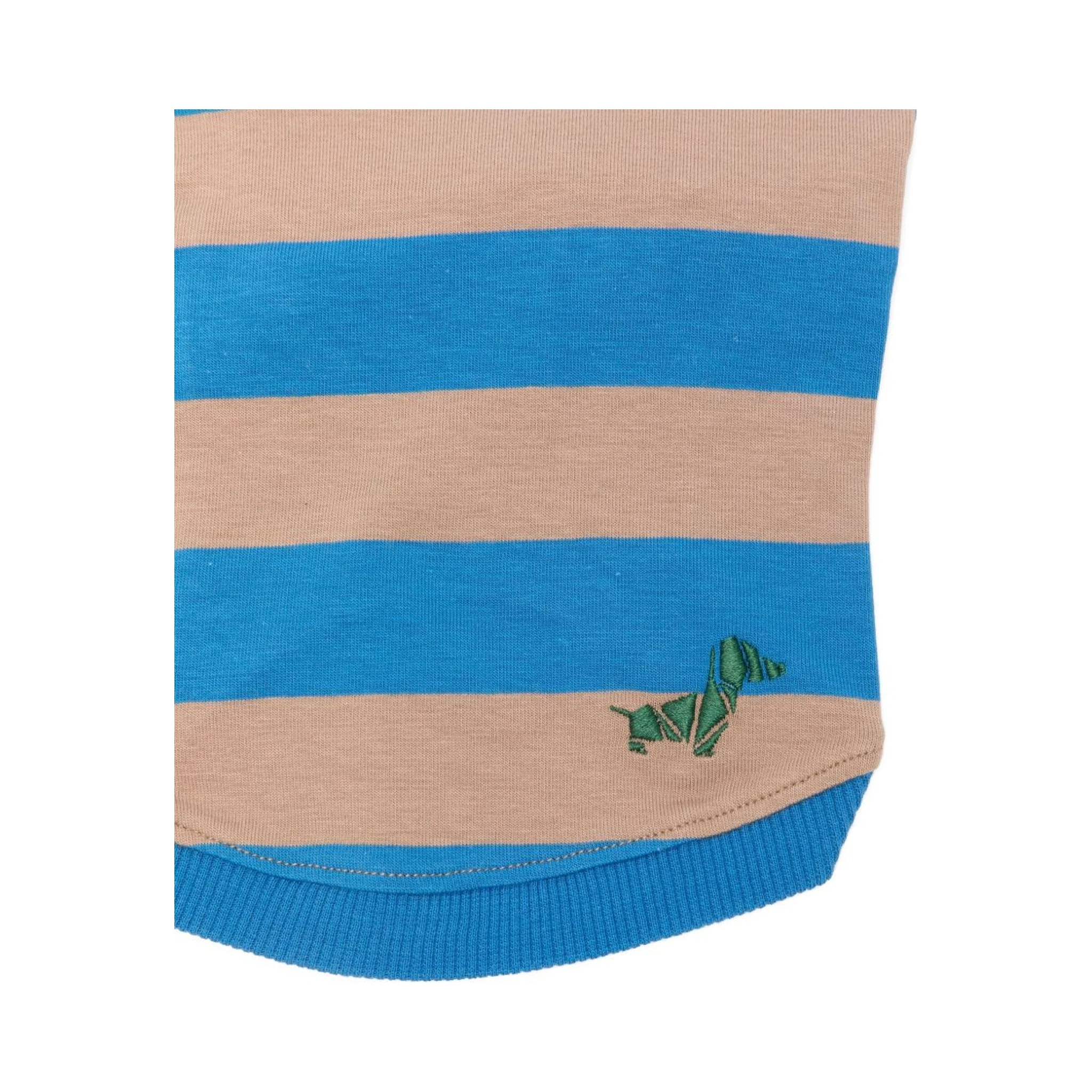 striped embroidered pet t-shirt