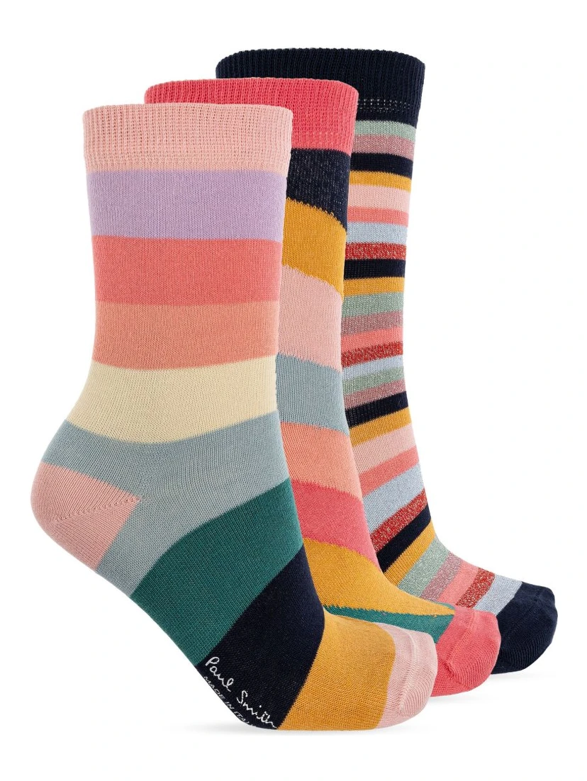 Swirl-pattern socks (pack of three)