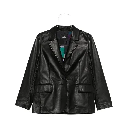 Ps Paul Smith Leather Jacket In Black