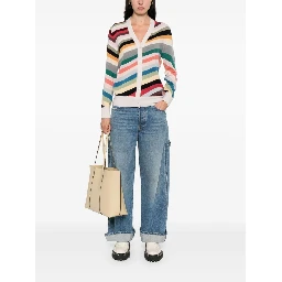 Ps Paul Smith Striped Wool Cardigan In Multi