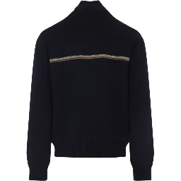 zip-up striped jacket