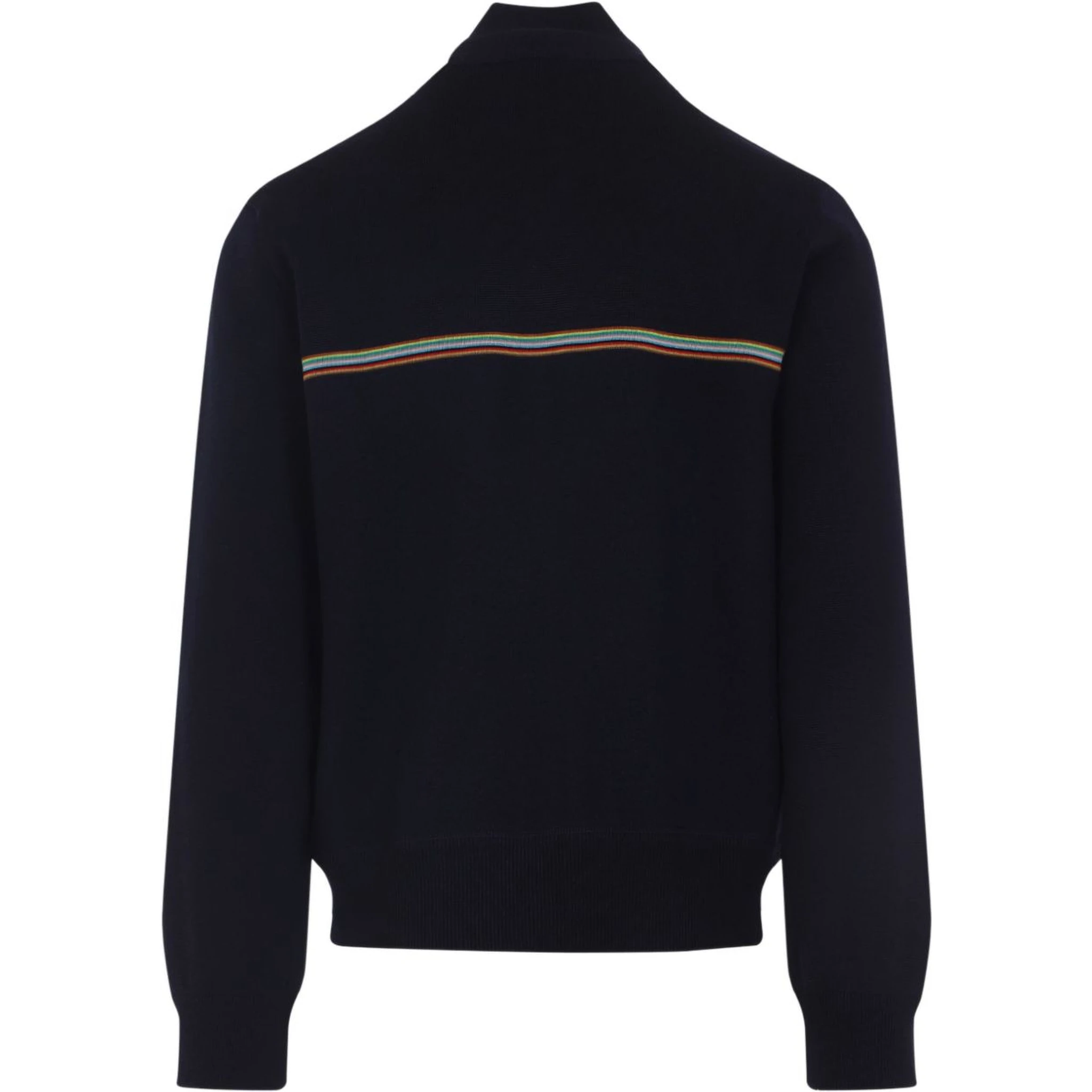 zip-up striped jacket