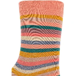 3 Pairs Of Ankle Length Striped Socks In Multi