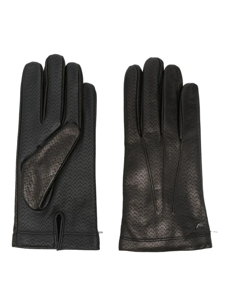 perforated lambskin gloves