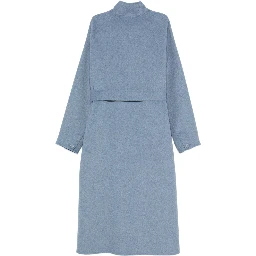 belted stand-collar coat