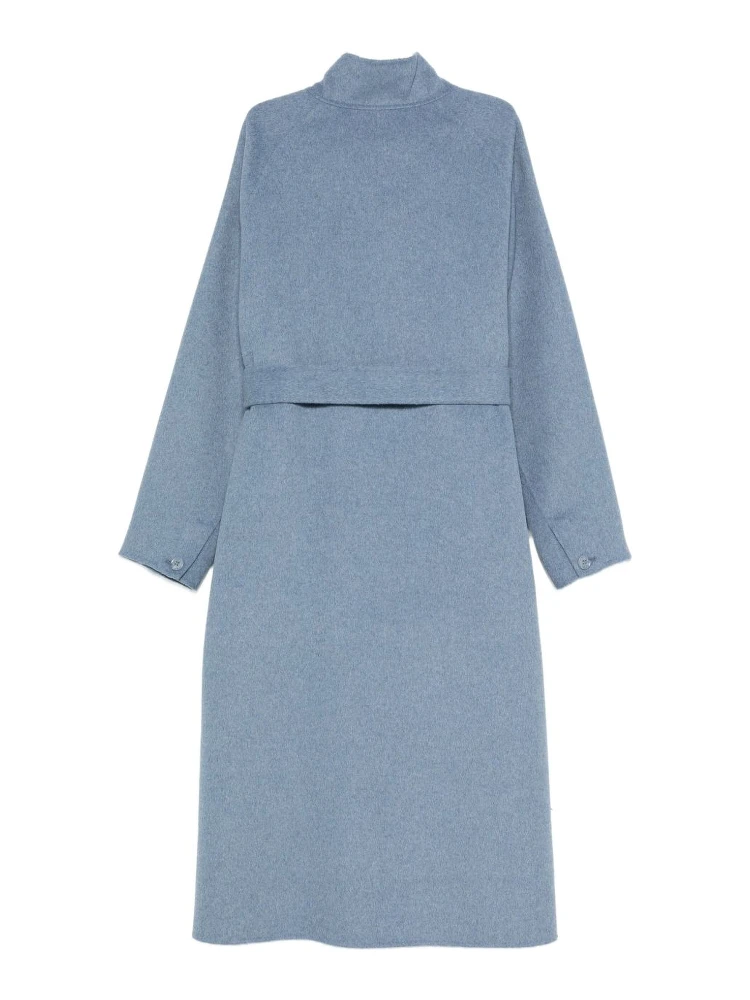 belted stand-collar coat alternative