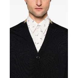 Paul Smith rainbow-striped merino wool cardigan