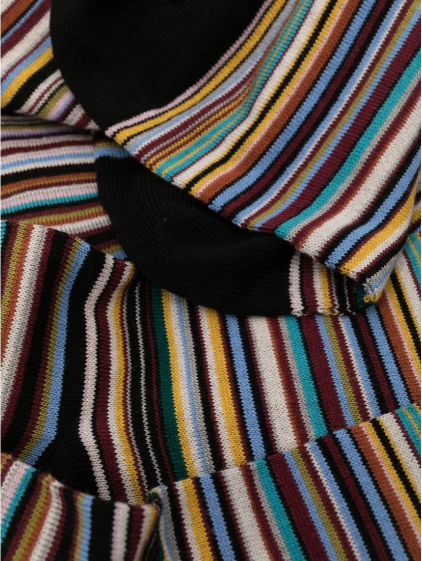 logo-print striped ankle socks