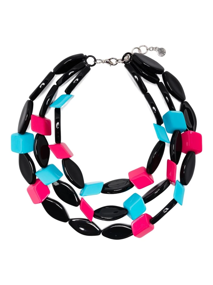 Multistrand Necklace With Multiform Gemstones