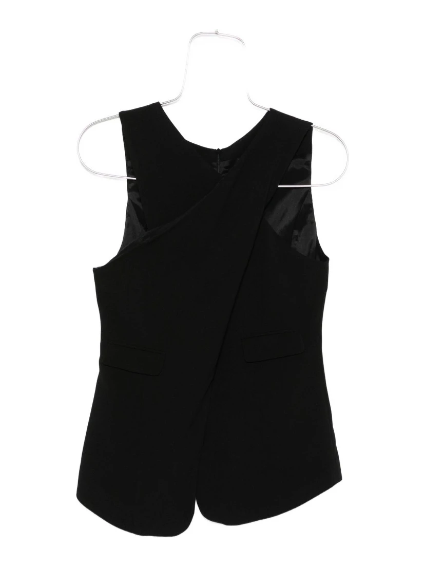 cross-back sleeveless top