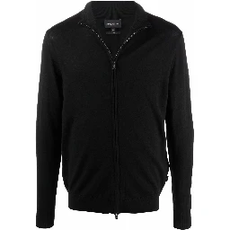 zip-up virgin wool cardigan