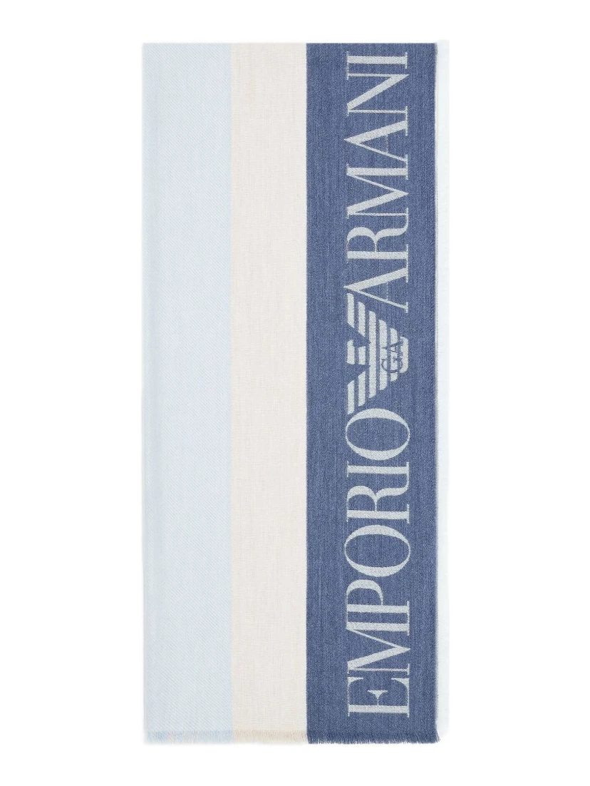 Emporio Armani Scarfs Clear Blue