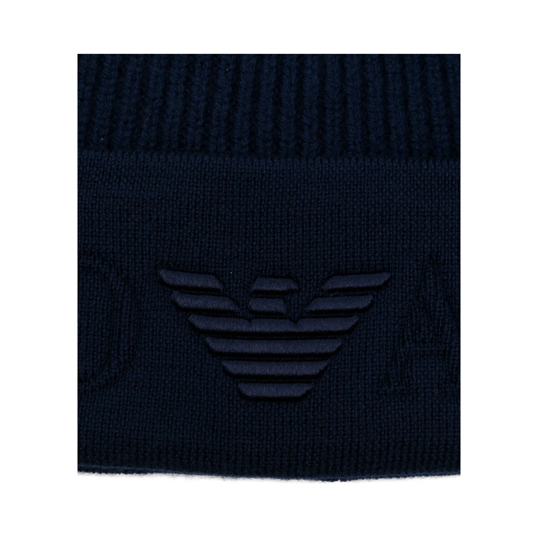 logo-embroidered ribbed beanie