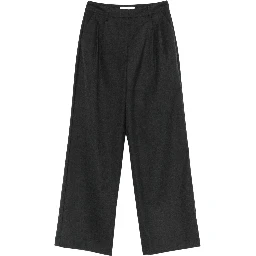 double-pleated trousers