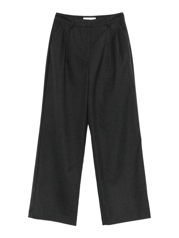 double-pleated trousers
