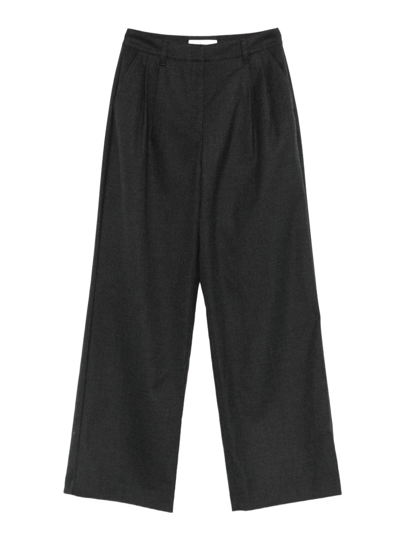 double-pleated trousers