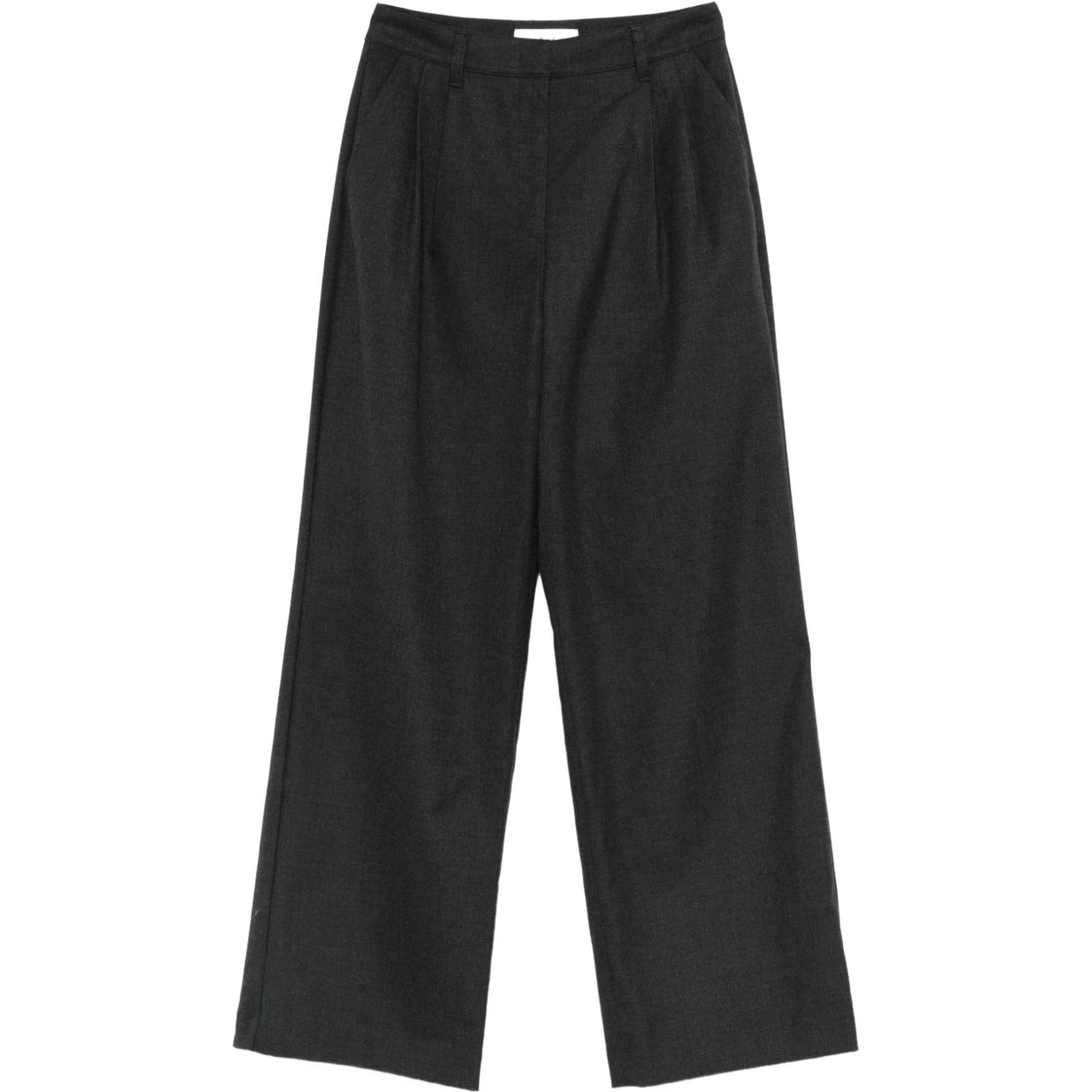 double-pleated trousers