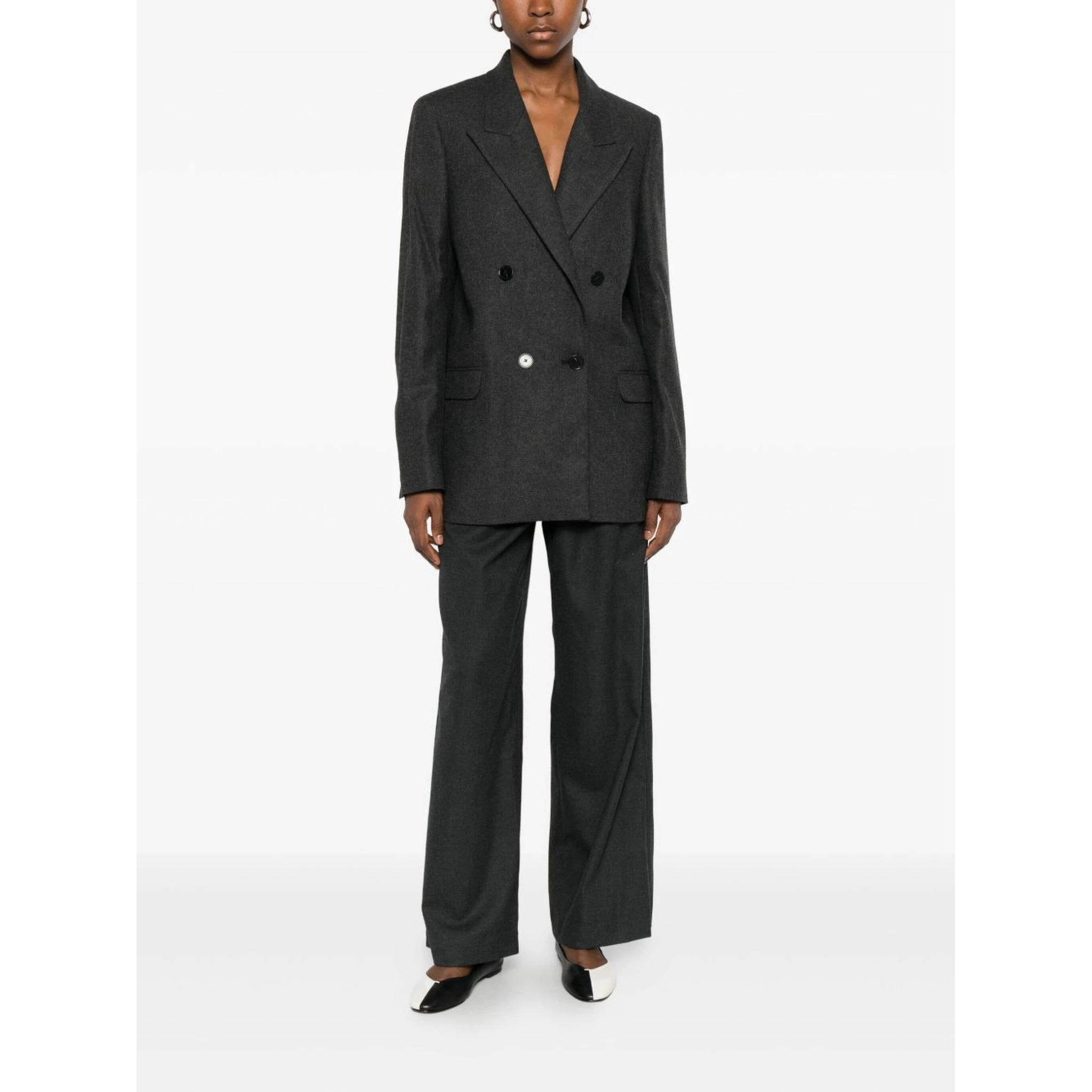 double-pleated trousers