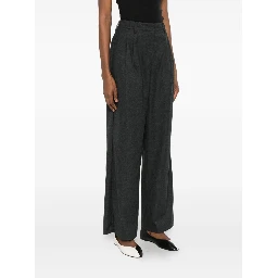 double-pleated trousers