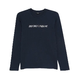 logo-embroidered long-sleeve top