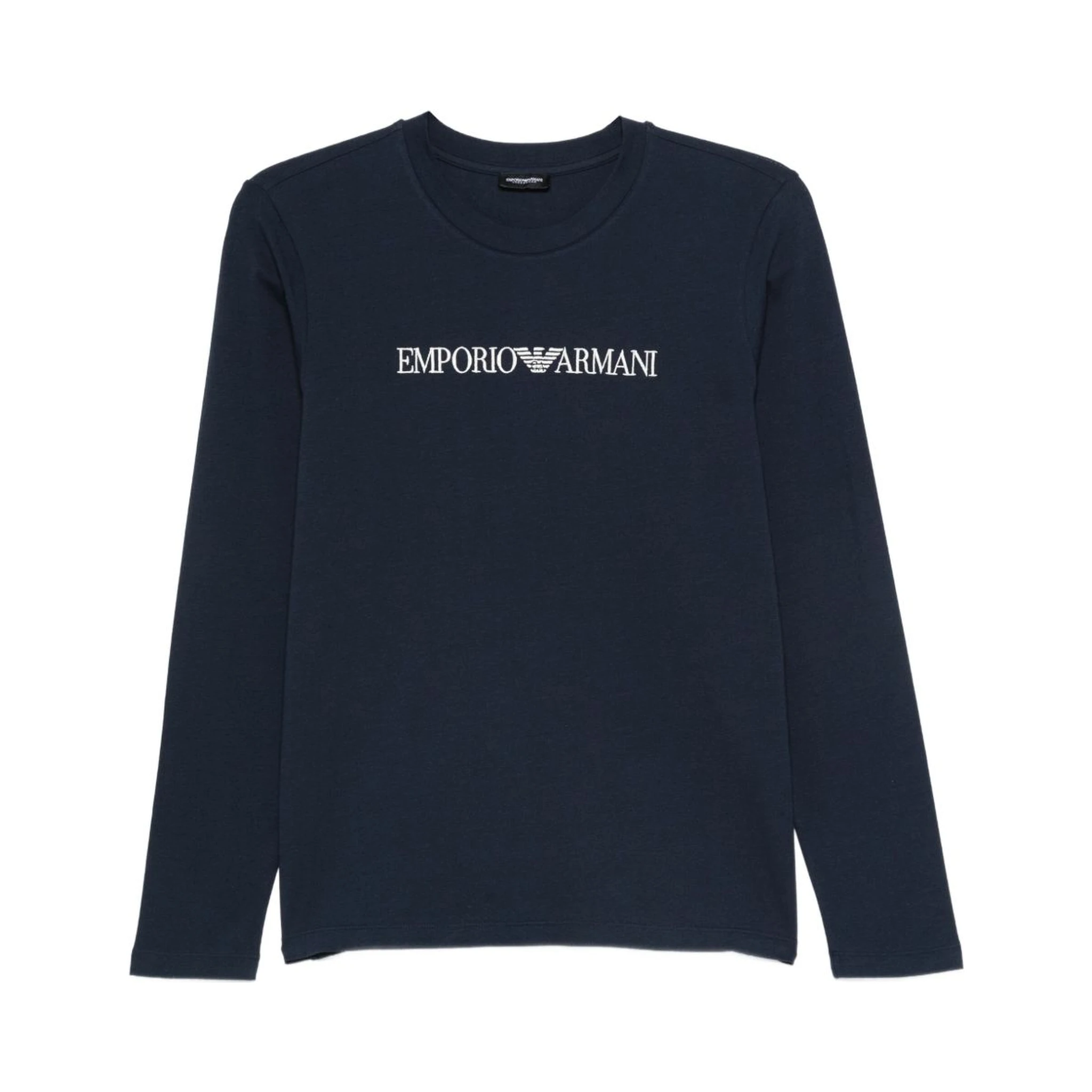logo-embroidered long-sleeve top