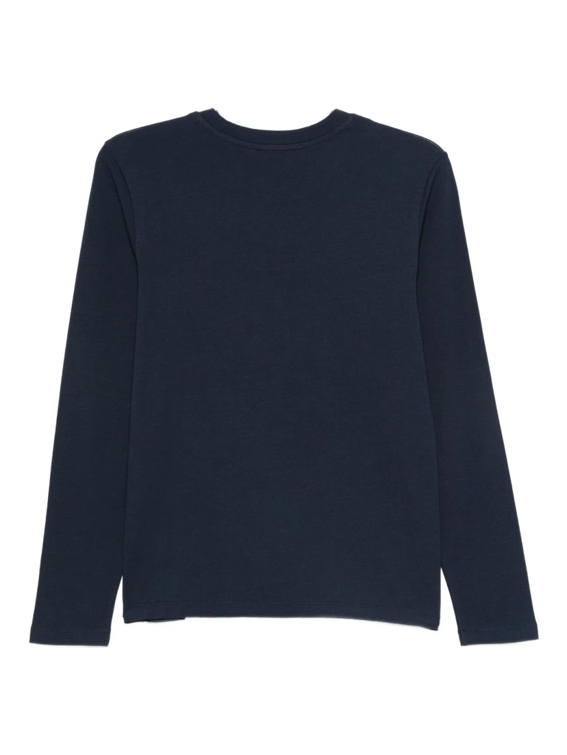 logo-embroidered long-sleeve top