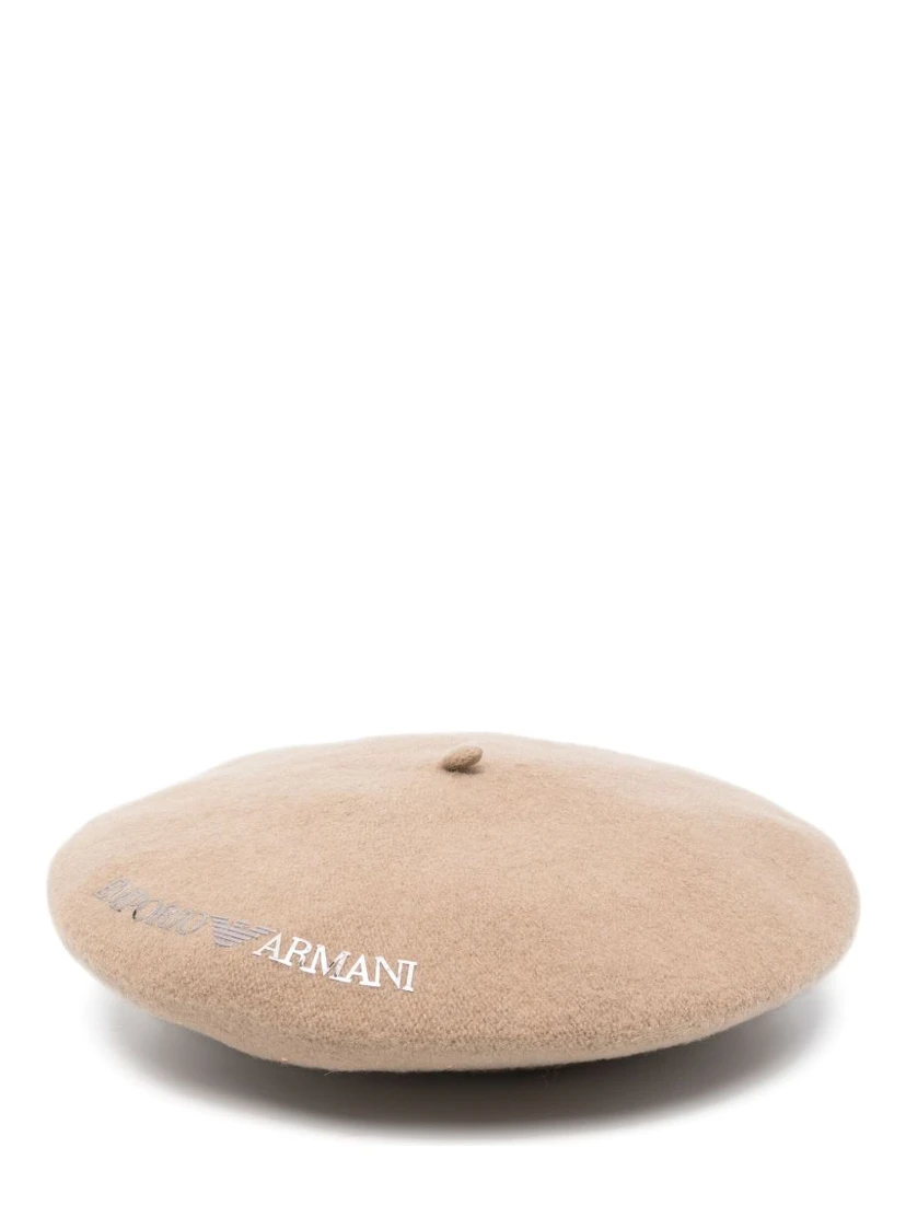 embroidered wool beret