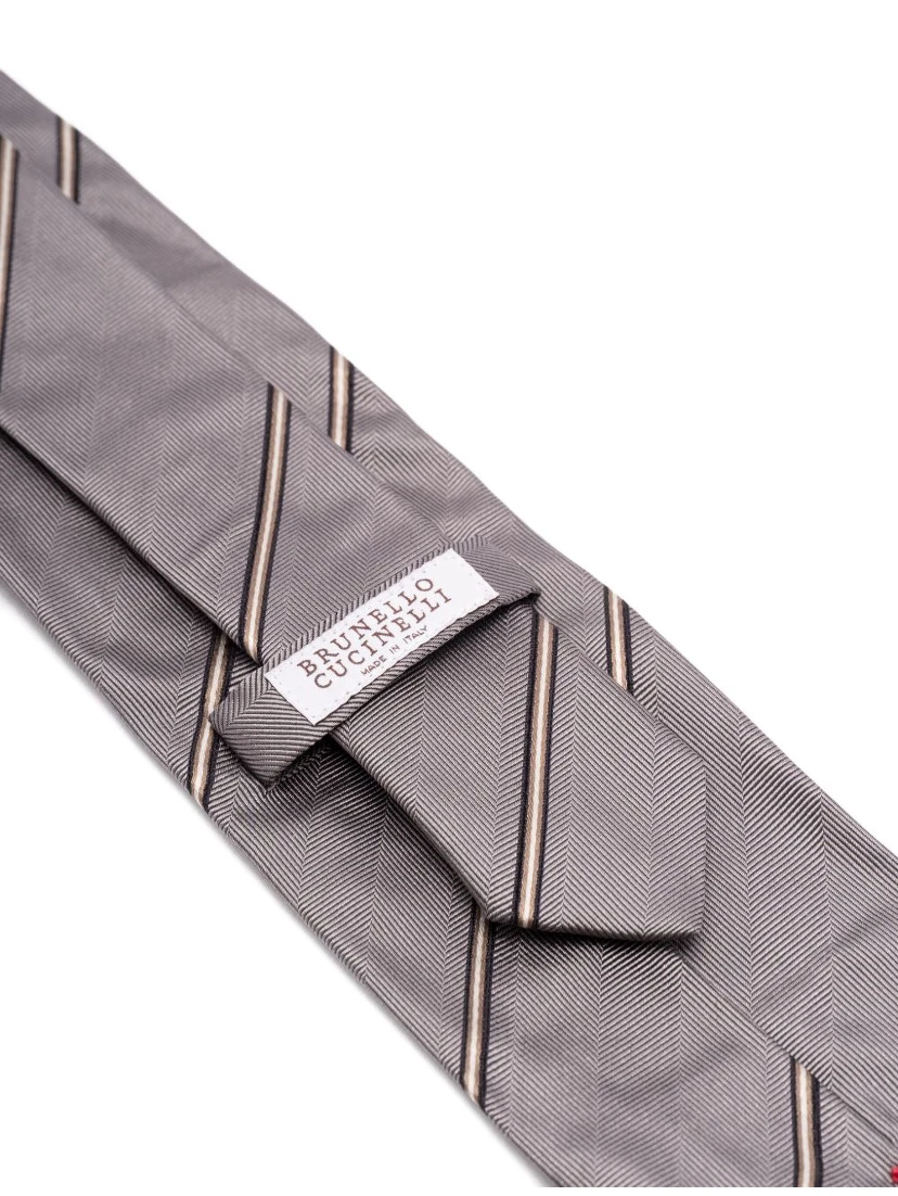 striped silk tie