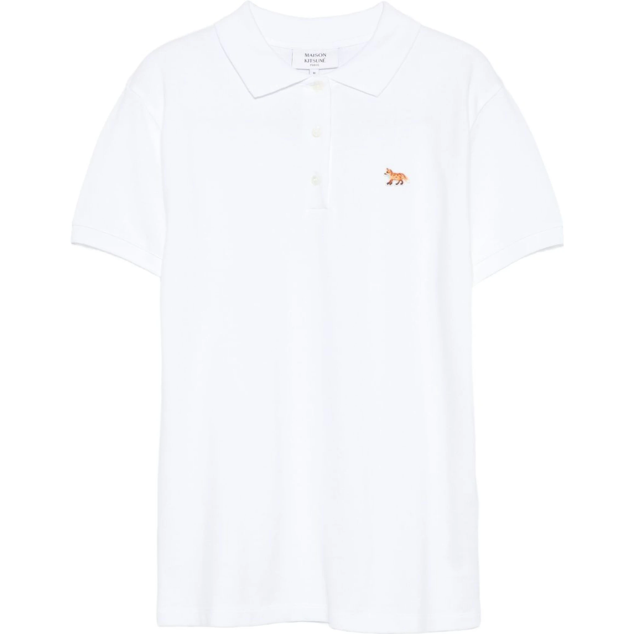 Baby Fox Cotton Polo Shirt In White
