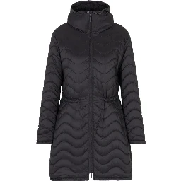 quilted hooded coat