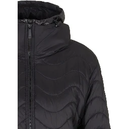 quilted hooded coat