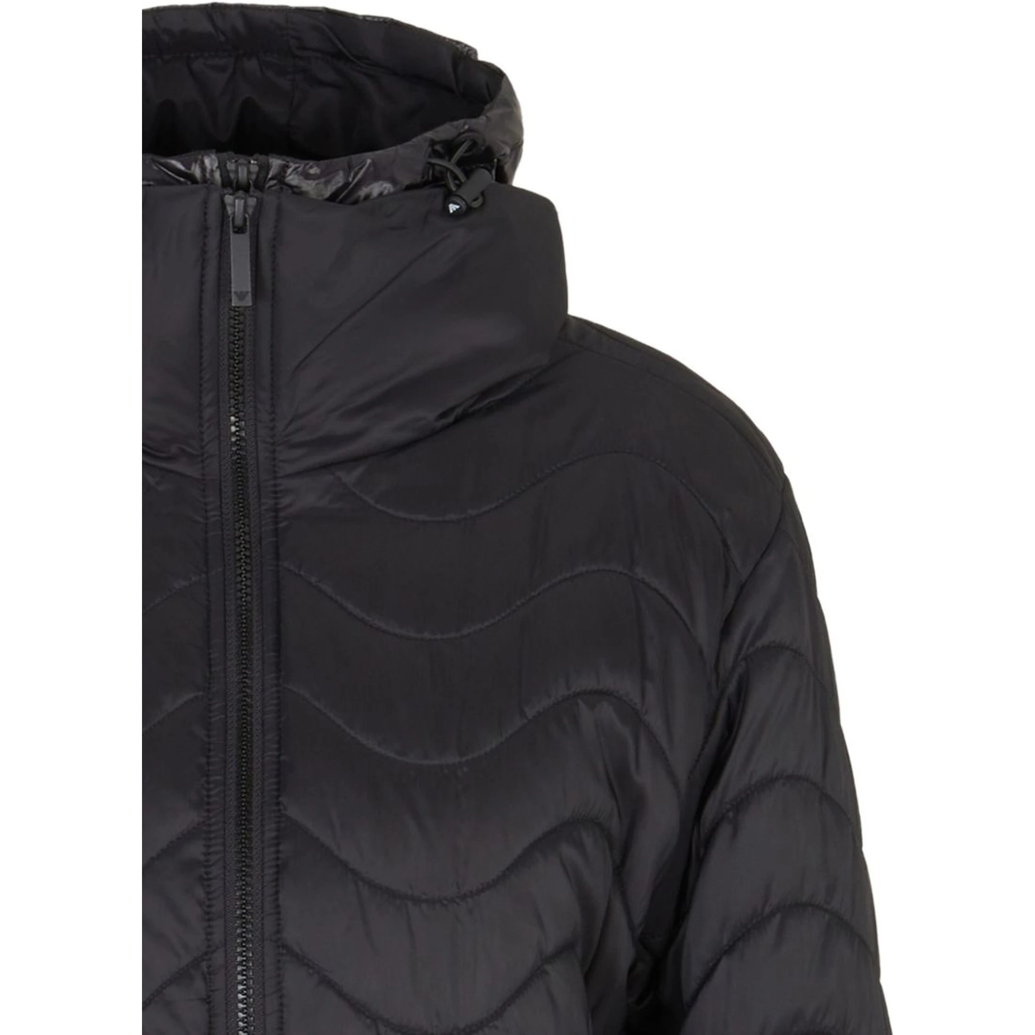 quilted hooded coat