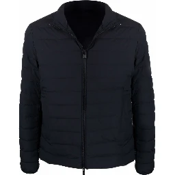 padded logo-patch jacket