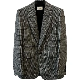 Checked Single-Breasted Blazer