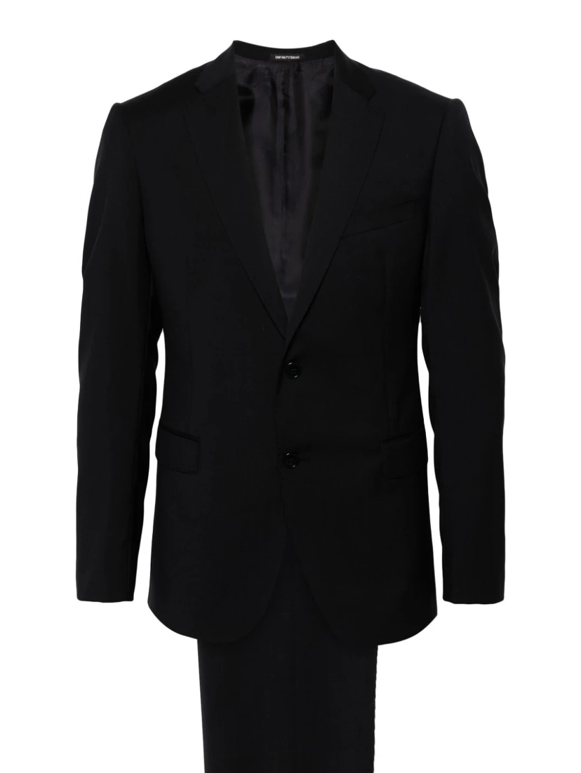 بدلة من الصوف البكر بصف واحد من الأزرار