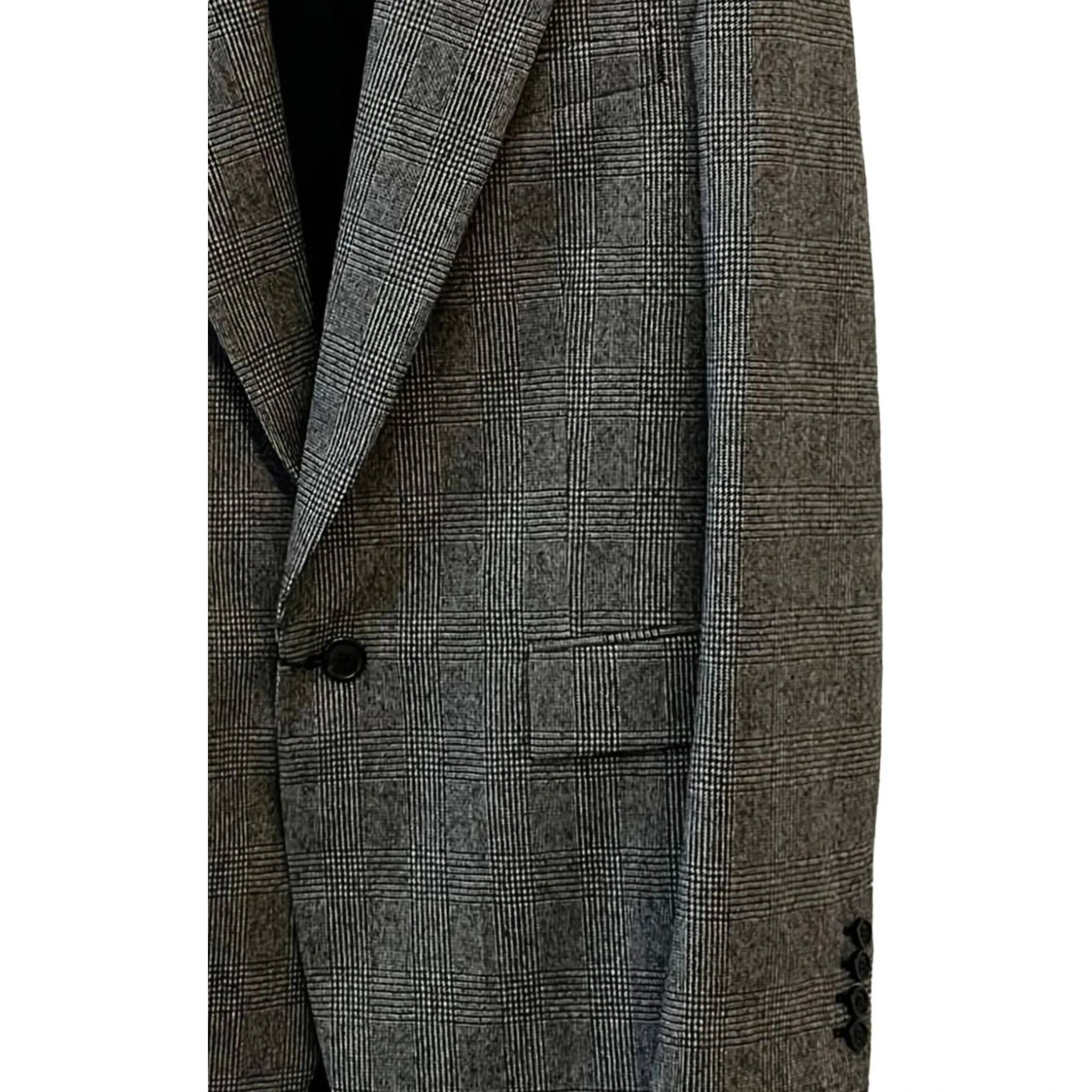 Checked Single-Breasted Blazer