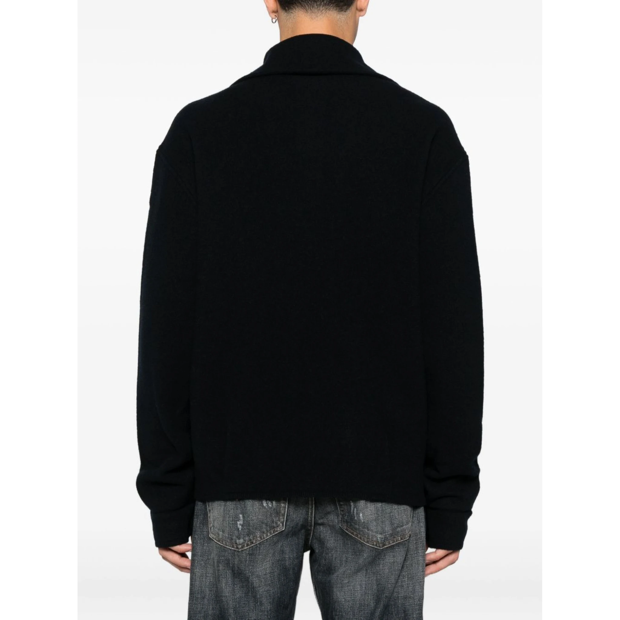 half-zip wool sweater