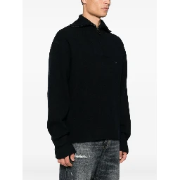 half-zip wool sweater