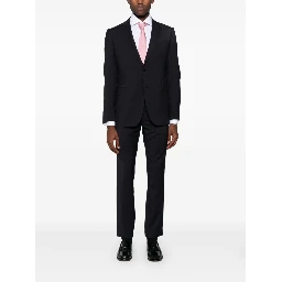 بدلة من الصوف البكر بصف واحد من الأزرار