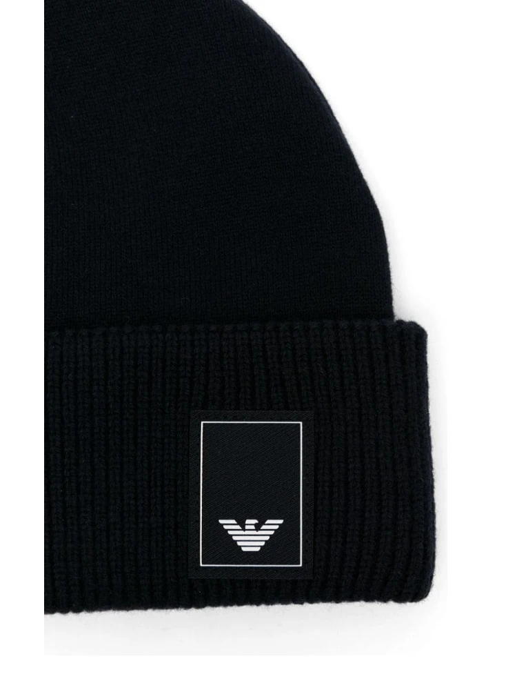 logo-plaque ribbed beanie alternative