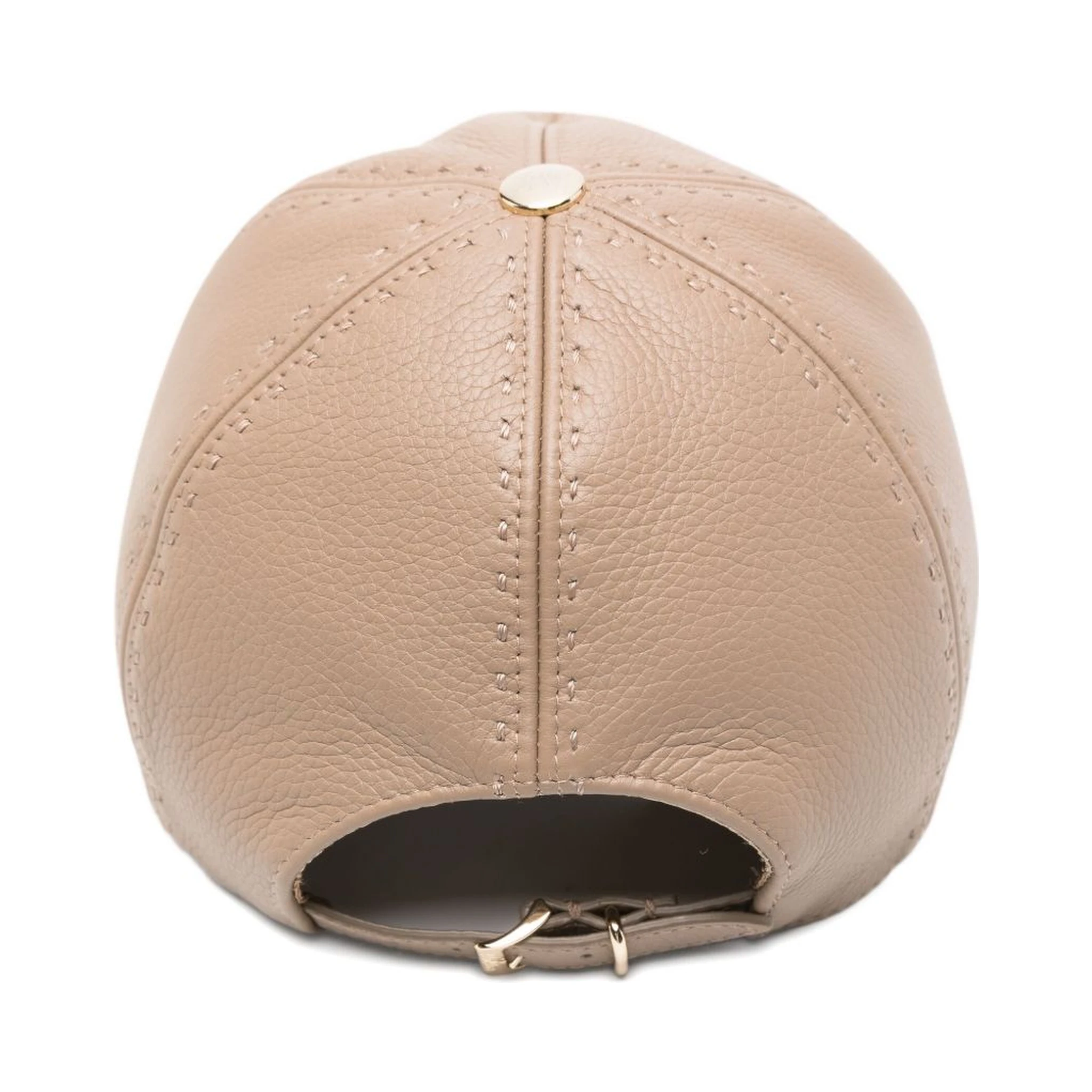 Max Mara leather debossed-logo cap