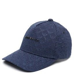 monogram-pattern baseball cap