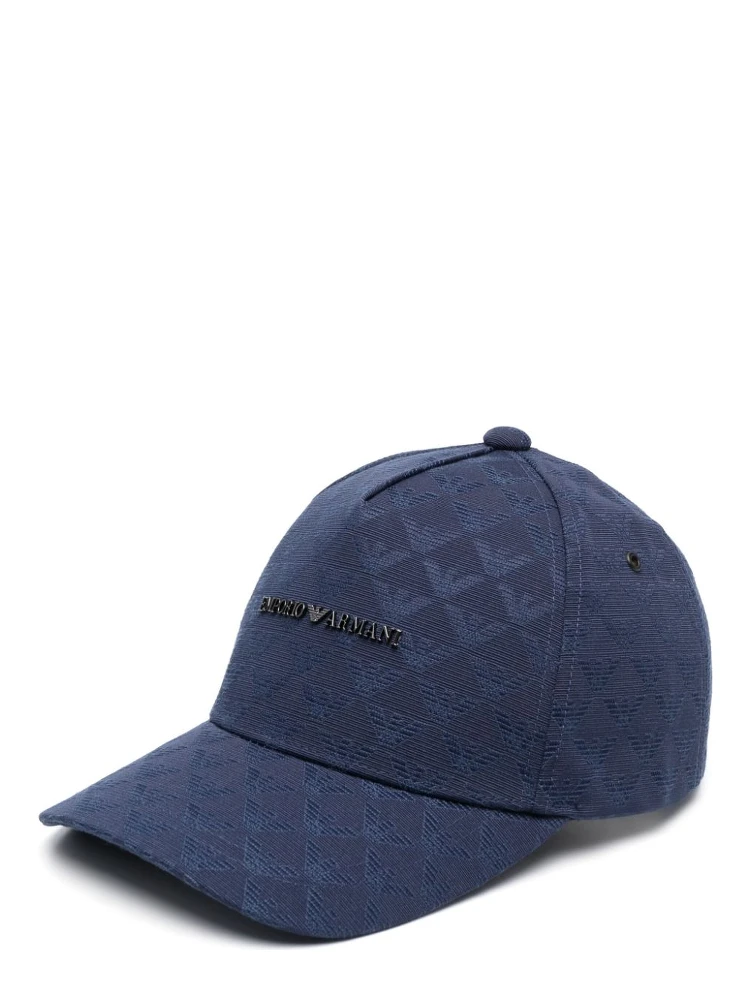 monogram-pattern baseball cap