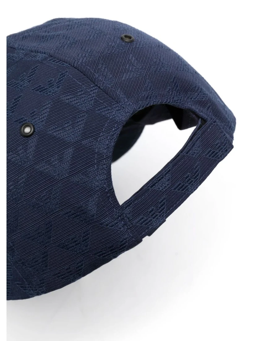 monogram-pattern baseball cap