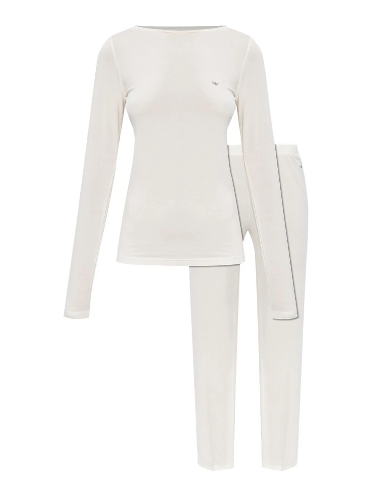 logo-detail pajama set