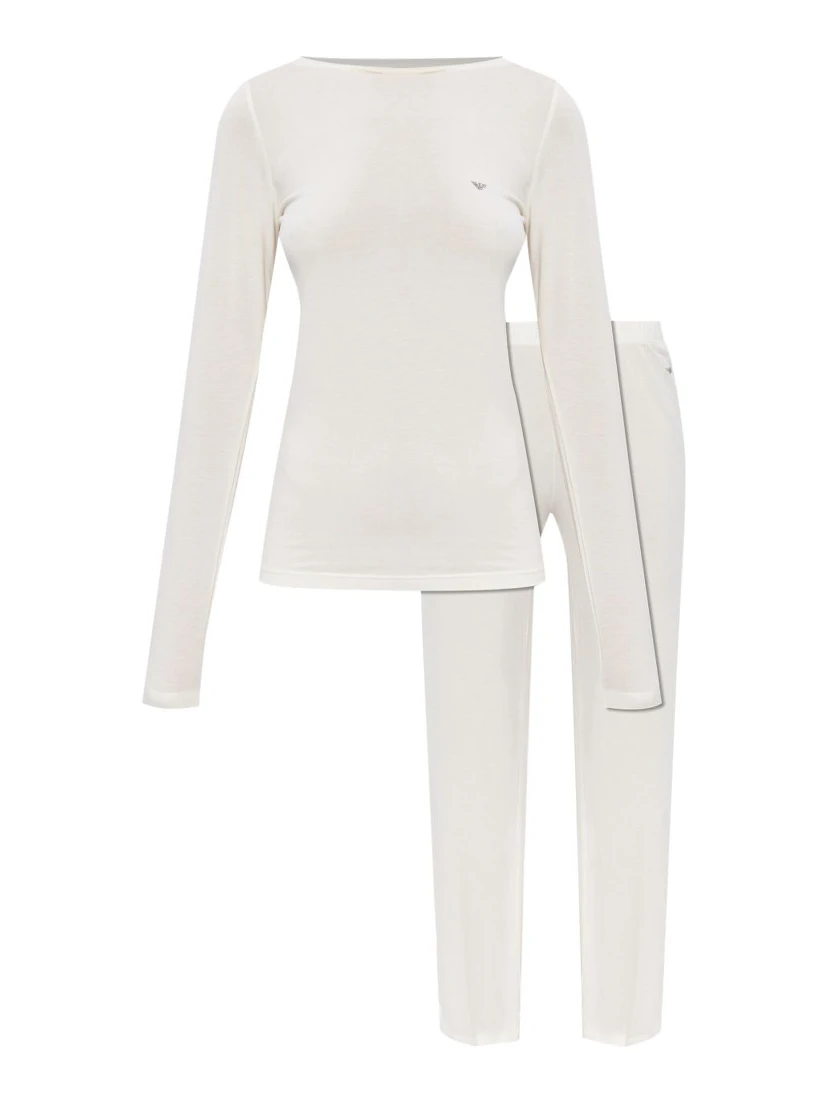 logo-detail pajama set