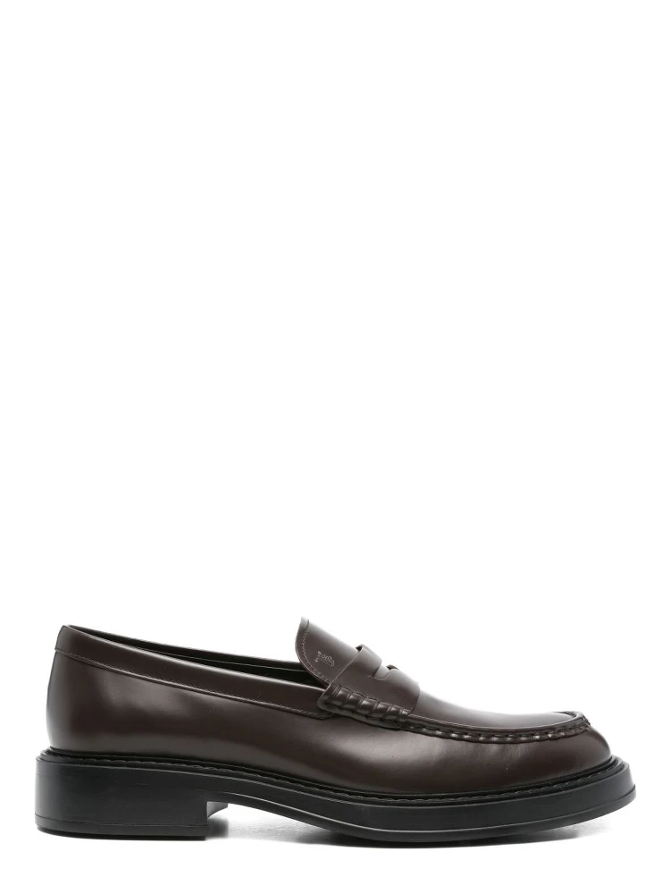 leather 50mm penny loafers